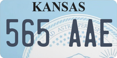 KS license plate 565AAE