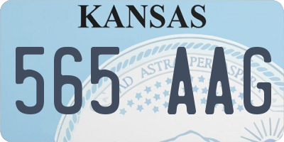 KS license plate 565AAG