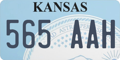 KS license plate 565AAH