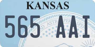 KS license plate 565AAI