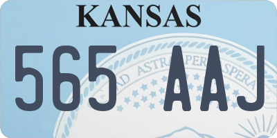 KS license plate 565AAJ