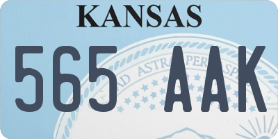 KS license plate 565AAK