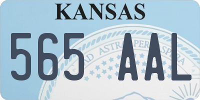 KS license plate 565AAL