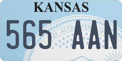 KS license plate 565AAN