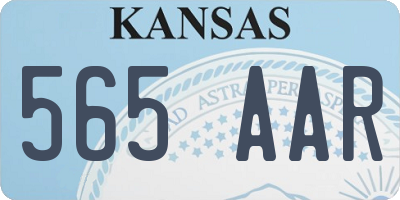 KS license plate 565AAR