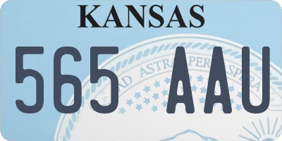 KS license plate 565AAU