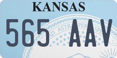 KS license plate 565AAV