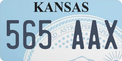 KS license plate 565AAX