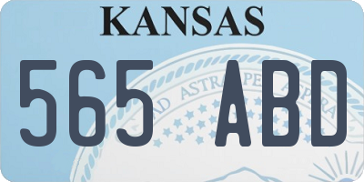 KS license plate 565ABD