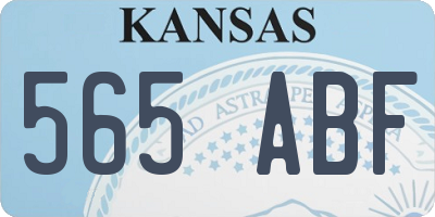 KS license plate 565ABF