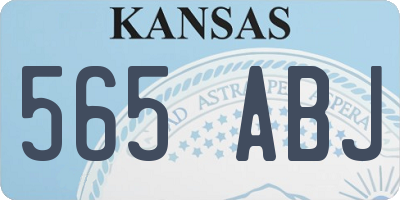 KS license plate 565ABJ
