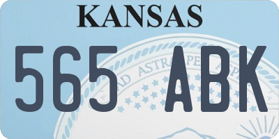 KS license plate 565ABK
