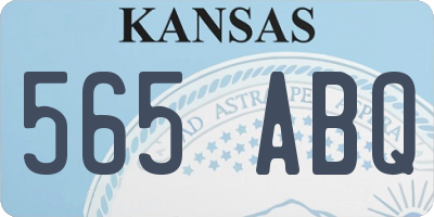 KS license plate 565ABQ