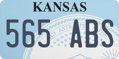 KS license plate 565ABS