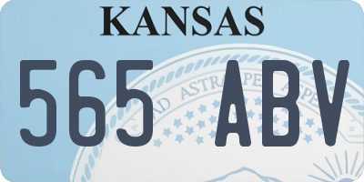 KS license plate 565ABV