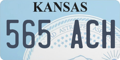 KS license plate 565ACH