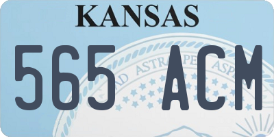 KS license plate 565ACM