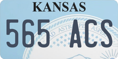 KS license plate 565ACS