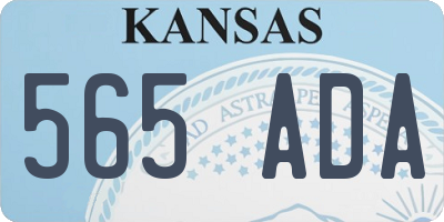 KS license plate 565ADA