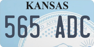 KS license plate 565ADC
