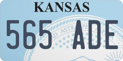 KS license plate 565ADE