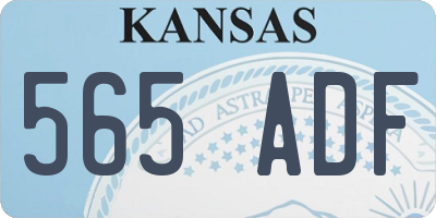 KS license plate 565ADF