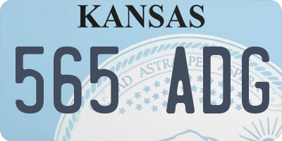 KS license plate 565ADG