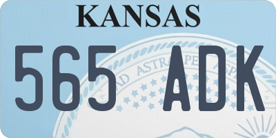 KS license plate 565ADK