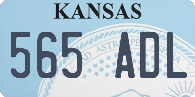 KS license plate 565ADL