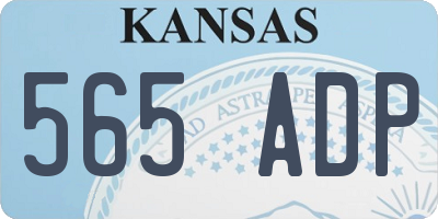 KS license plate 565ADP
