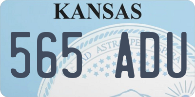 KS license plate 565ADU