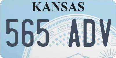 KS license plate 565ADV