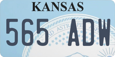 KS license plate 565ADW