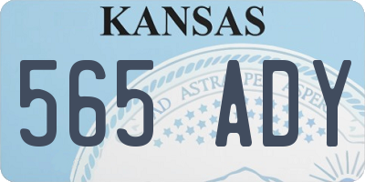 KS license plate 565ADY