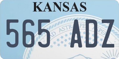 KS license plate 565ADZ