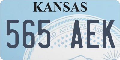 KS license plate 565AEK