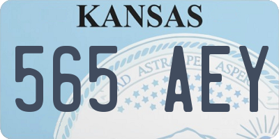 KS license plate 565AEY