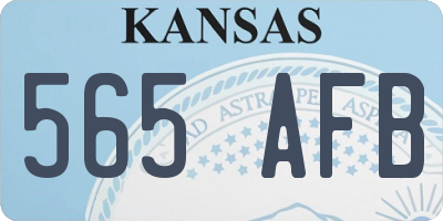 KS license plate 565AFB