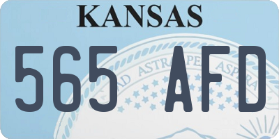 KS license plate 565AFD
