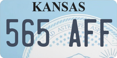 KS license plate 565AFF