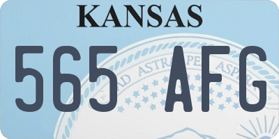 KS license plate 565AFG