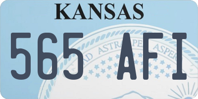 KS license plate 565AFI