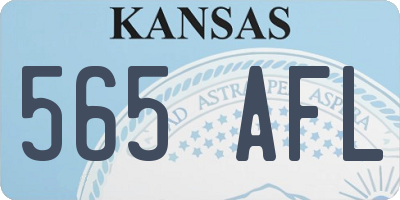 KS license plate 565AFL