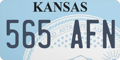 KS license plate 565AFN