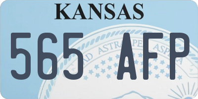 KS license plate 565AFP