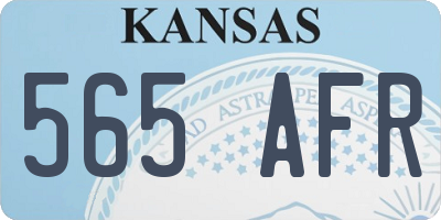 KS license plate 565AFR