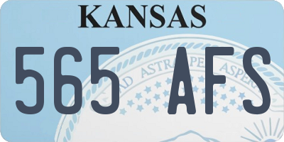KS license plate 565AFS