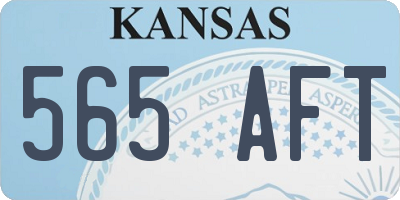 KS license plate 565AFT