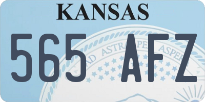 KS license plate 565AFZ