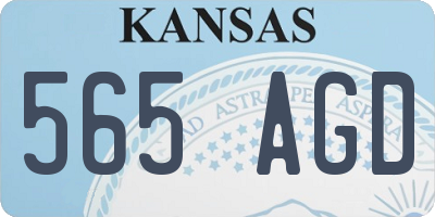 KS license plate 565AGD